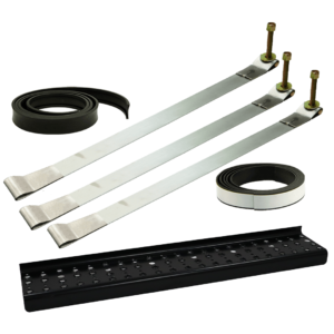 3-Piece Mounting Kit with SS Straps & Perforated Steel Step