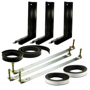 3-Piece Mounting Kit with 19.75″ W x 27.25″ H L-Brackets & SS Straps