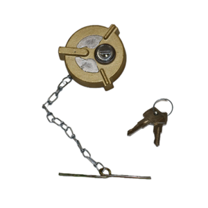 Brass Locking <br/> Diesel Fuel Cap - <br/> 2.00" Diameter