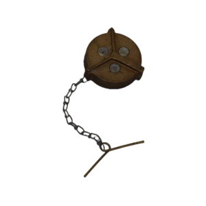 Brass Non-Locking <br/> Diesel Fuel Cap - <br/> 2.50" Diameter