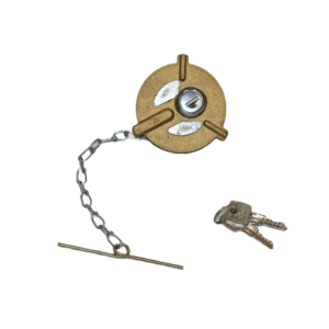 Brass Locking <br/> Diesel Fuel Cap - <br/> 2.125" Diameter